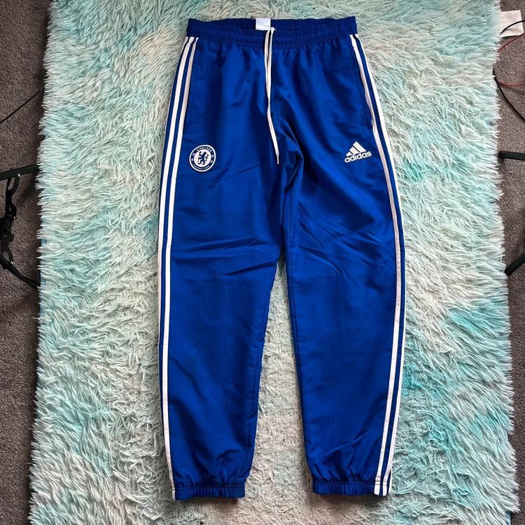 Blue Adidas Chelsea Tracksuit Bottoms - Medium image 1