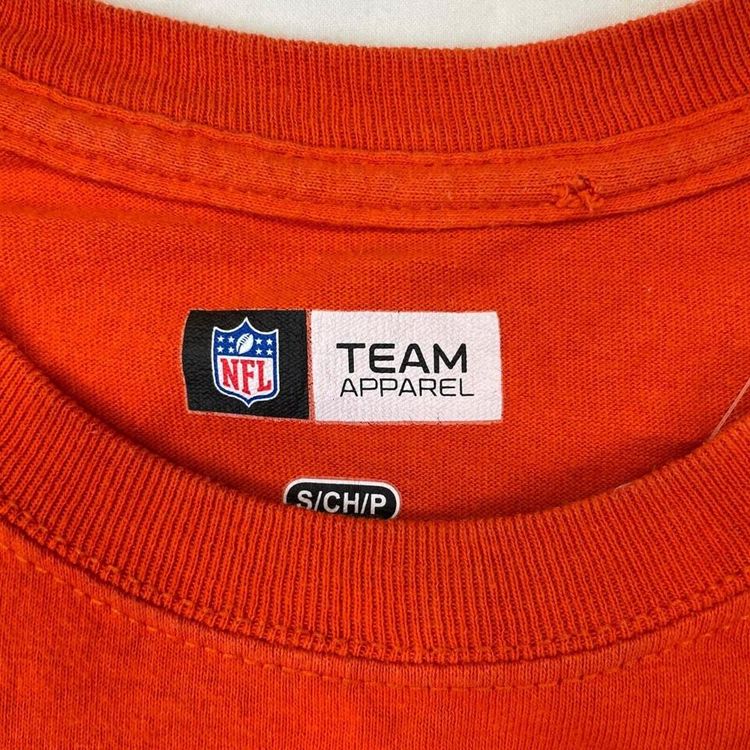 NFL Orange Short Sleeved DEVNER ENGLEWOOD BRONCOS Printed T-Shirt For Mens XS 3