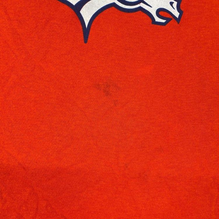 NFL Orange Short Sleeved DEVNER ENGLEWOOD BRONCOS Printed T-Shirt For Mens XS 6