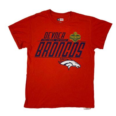 NFL Orange Short Sleeved DEVNER ENGLEWOOD BRONCOS Printed T-Shirt For Mens XS 2