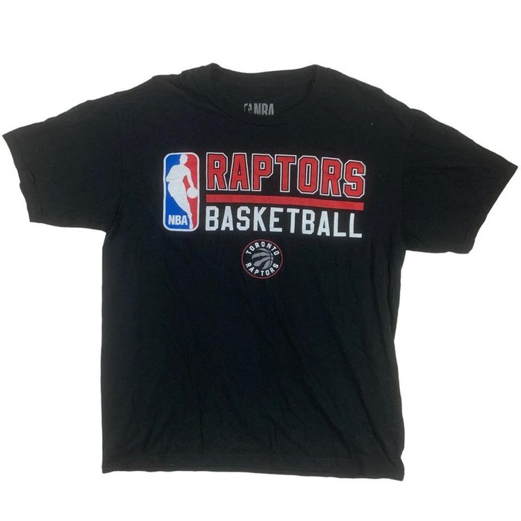 NBA NBA Black Short Sleeved Raptors Basketball Printed T-shirt For Mens Size S imagen del producto