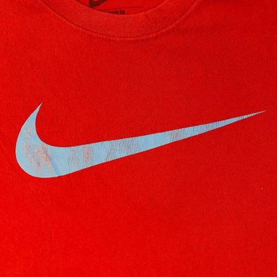 Nike Red Short Sleeved Logo Printed T-shirt Mens One Size 2