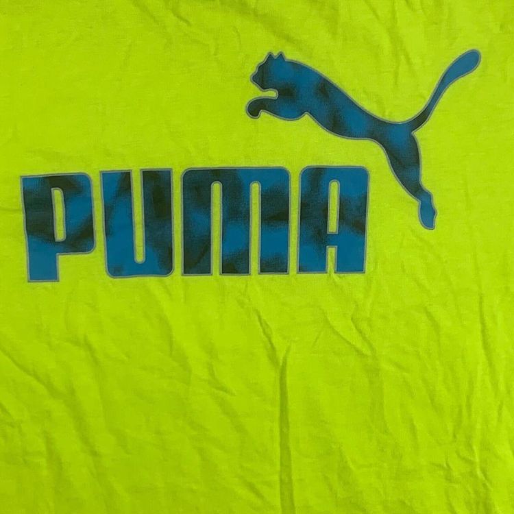 Puma Green Short Sleeve Logo Printed T-Shirt Mens Size S image 2