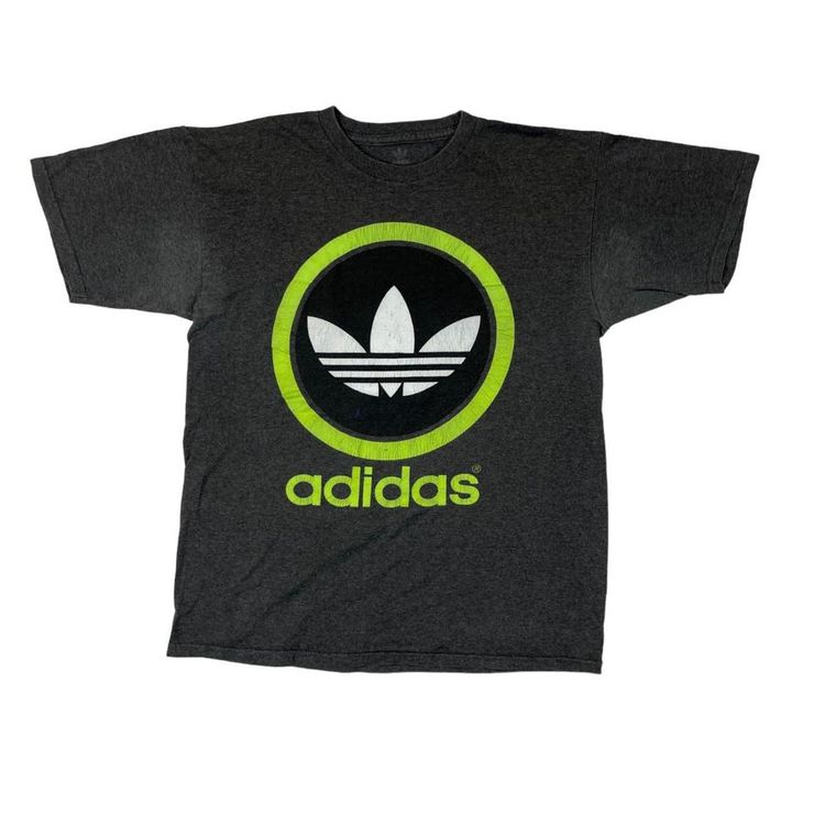 Adidas Grey Short Sleeved Logo Printed T-Shirt For Mens Size S