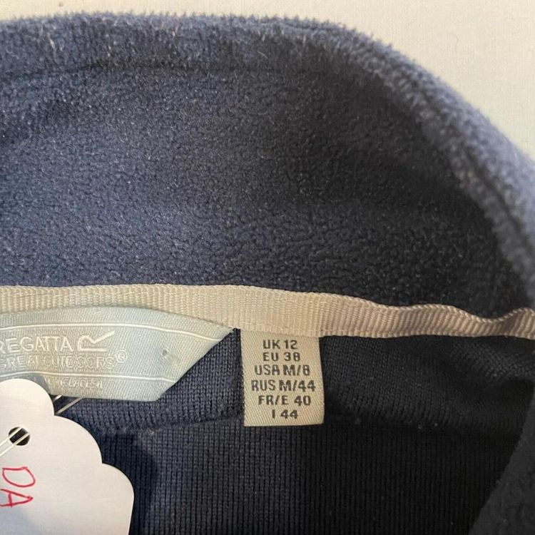 Regatta Navy Blue Half Zip Fleece Sweater For Womens Size 12 image 2