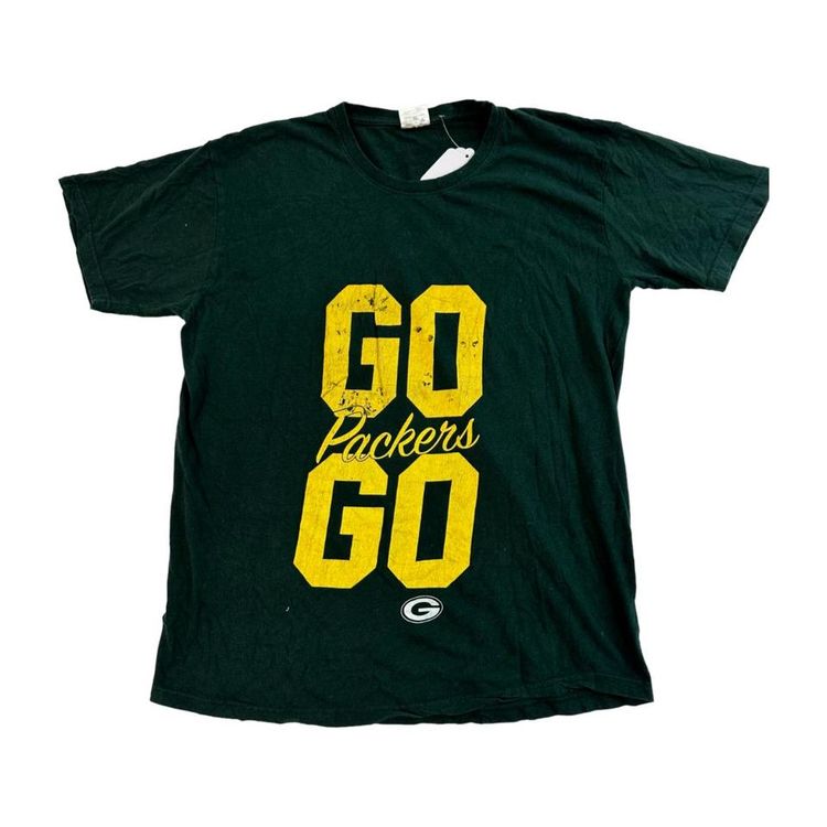 NFL Green Short Sleeved Go Packers Printed T-shirt For Mens Size XL