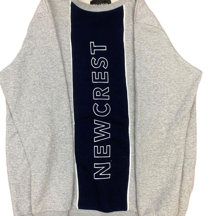 Pull & Bear Newcrest Printed Grey Long Sleeved SweatShirt Size Mens Medium 3