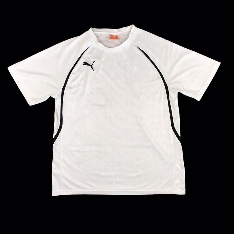 Puma White Black Sports Short Sleeved T-shirt Size Mens Large