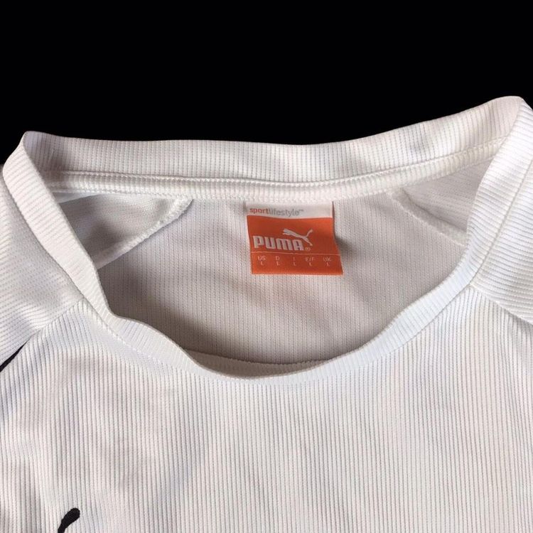 Puma White Black Sports Short Sleeved T-shirt Size Mens Large 3