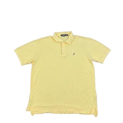 Nautica Yellow Short Sleeved Polo Shirt For Mens Size M