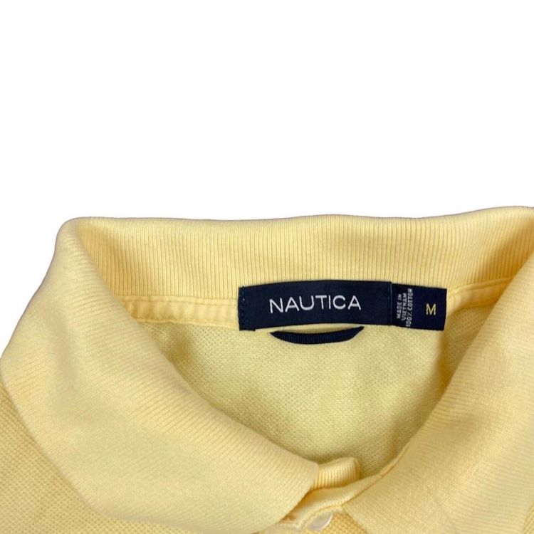 Nautica Yellow Short Sleeved Polo Shirt For Mens Size M image 3