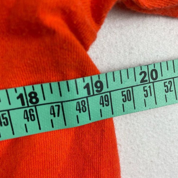 Gildan Orange long Sleeved Hyacks Football Printed Sweat shirt For Mens Size S image 3
