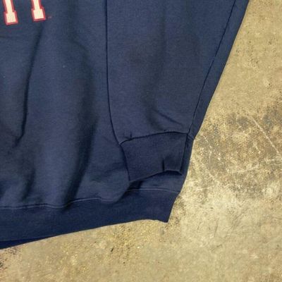 Champion Sweatshirt Spellout USA Y2K Sports Jumper, Navy, Mens 2XL 5