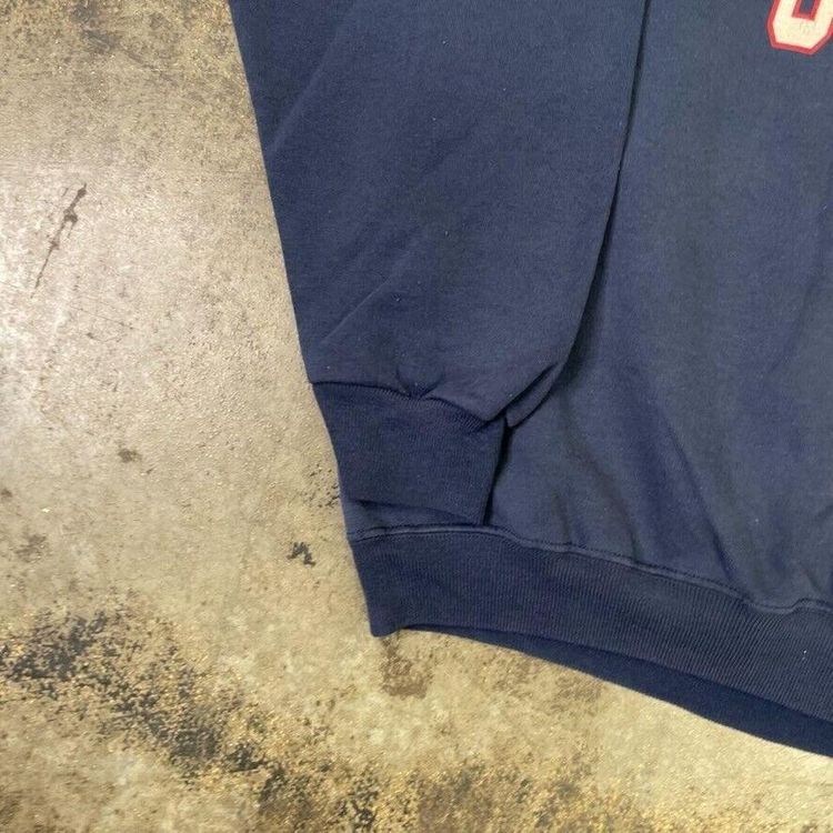 Champion Sweatshirt Spellout USA Y2K Sports Jumper, Navy, Mens 2XL 6