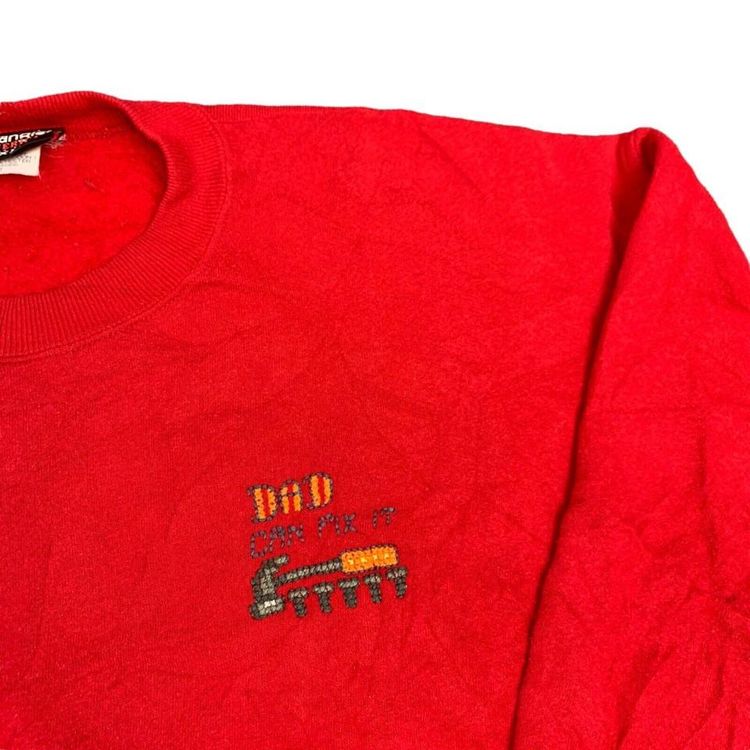 Wrangler America Dad Red Sweat Shirt Long Sleeved Size Mens XL 2