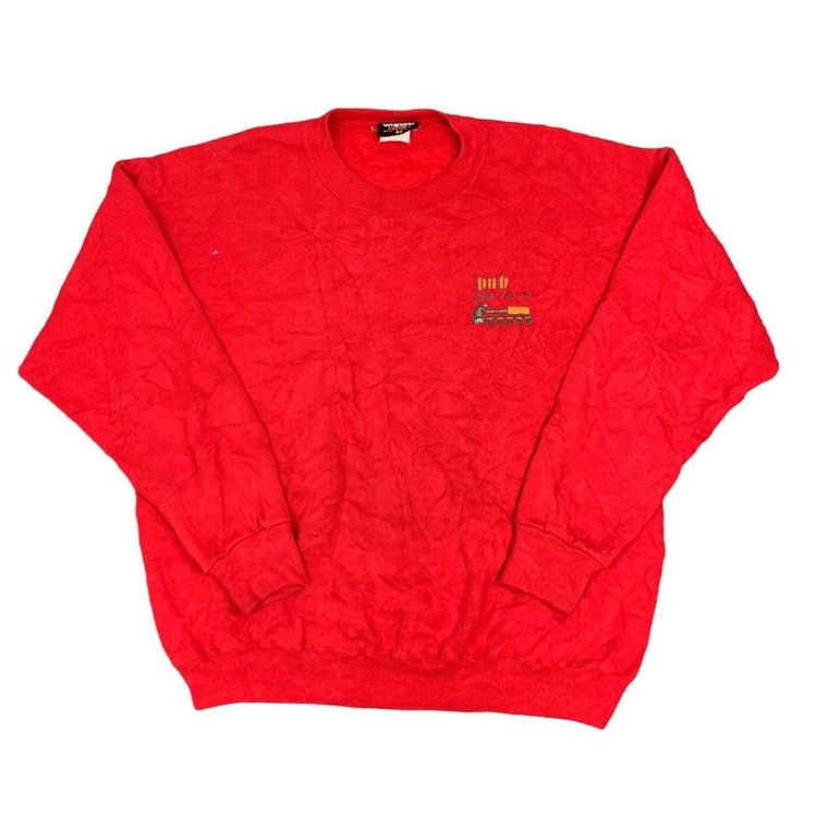 Wrangler America Dad Red Sweat Shirt Long Sleeved Size Mens XL 1