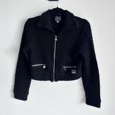 Vintage versace jeans couture cropped zip up jacket