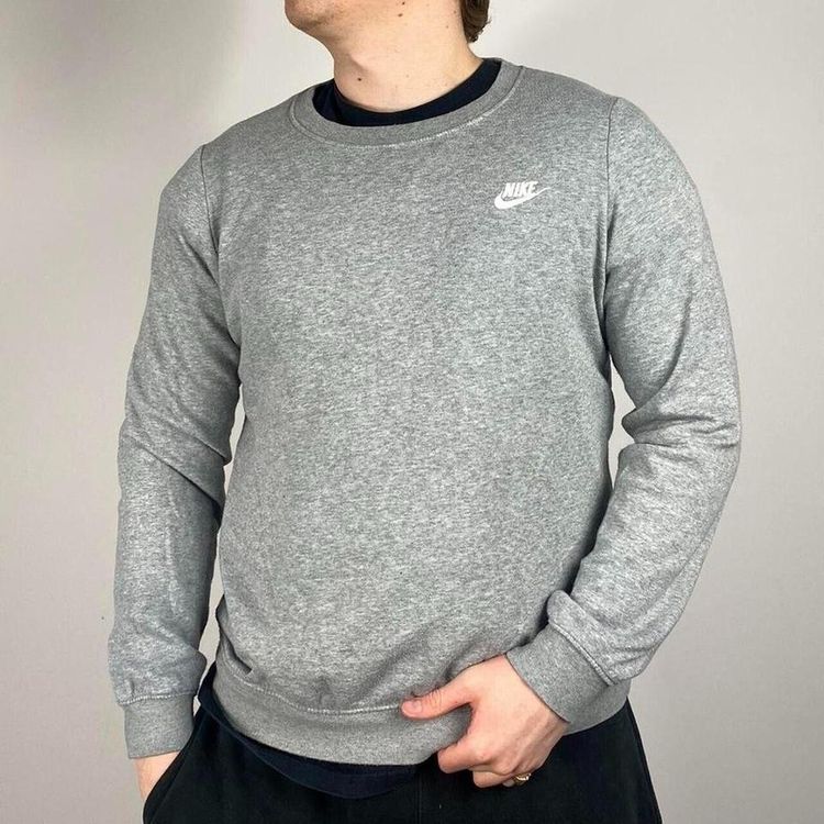 Nike Grey Long Sleeved Pullover Sweatshirt Size Mens M image 2