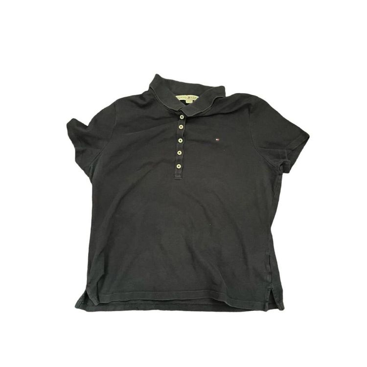 Tommy Hilfiger Navy Blue Short Sleeved Button Up Polos Shirt Size Mens Small S