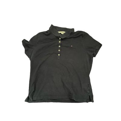 Tommy Hilfiger Navy Blue Short Sleeved Button Up Polos Shirt Size Mens Small S 1