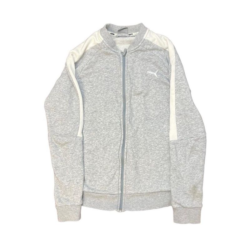 Puma Grey Long Sleeved Full Zip Jumper Size Womens 12 image 1