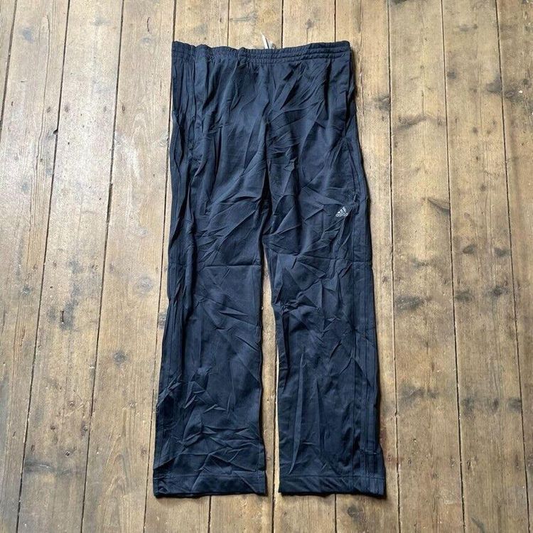 Adidas Track Pants Vintage Y2K Straight Leg Sports Joggers, Navy, Mens XL