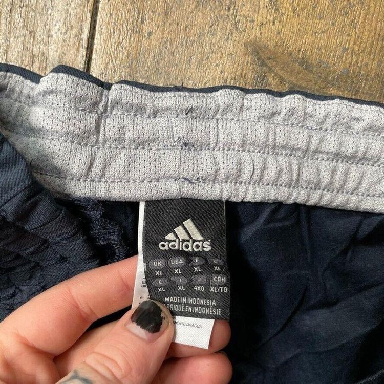 Adidas Track Pants Vintage Y2K Straight Leg Sports Joggers, Navy, Mens XL 6