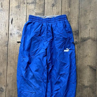 Puma Track Pants Y2K Sports Tracksuit Bottoms Joggers, Blue, Mens Small 2