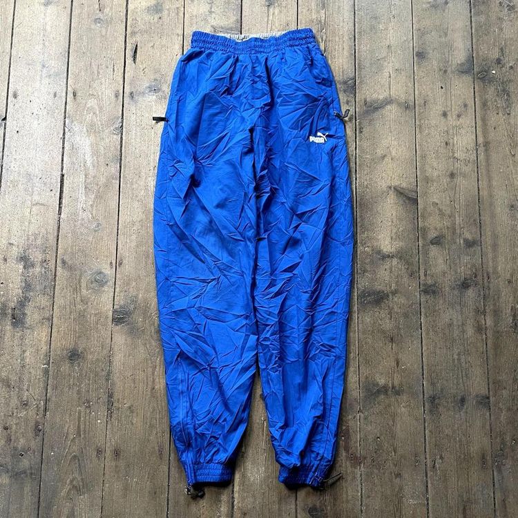 Puma Track Pants Y2K Sports Tracksuit Bottoms Joggers, Blue, Mens Small