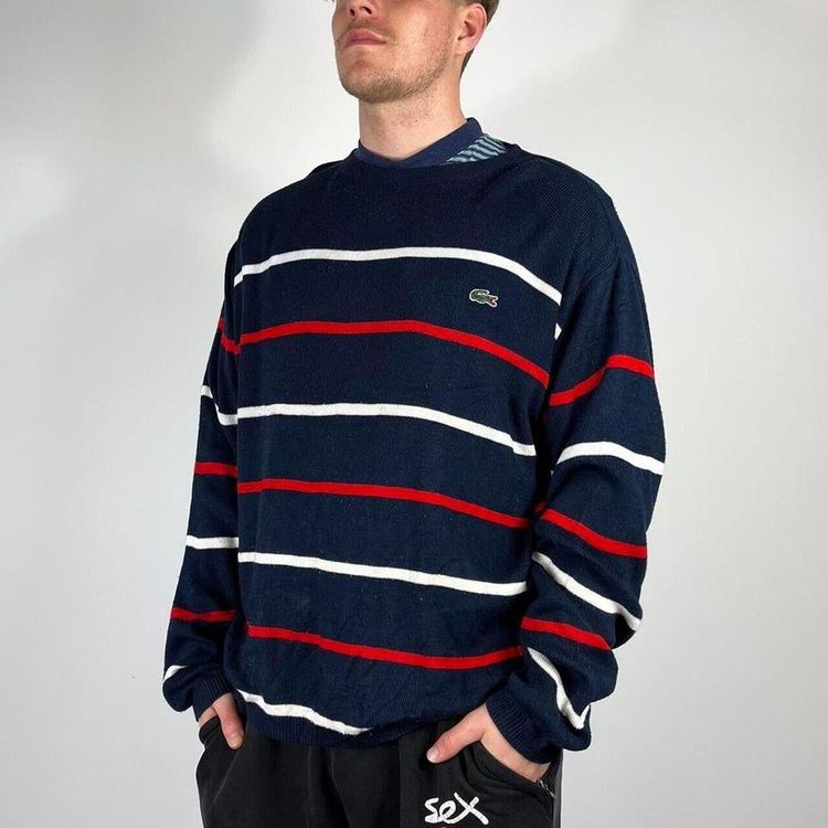 Lacoste Blue Long Sleeved Pull Over Sweatshirt Size Mens XL image 1