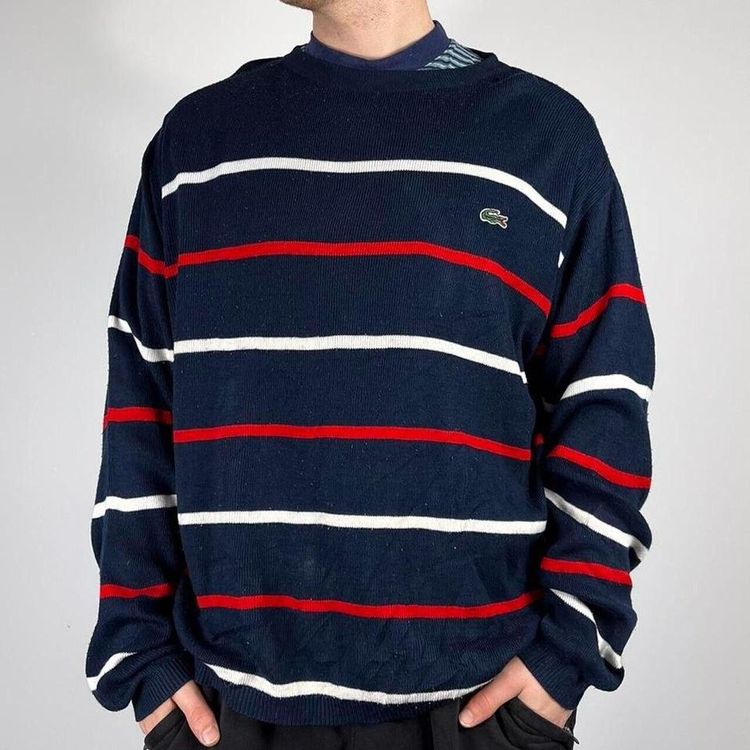 Lacoste Blue Long Sleeved Pull Over Sweatshirt Size Mens XL image 2