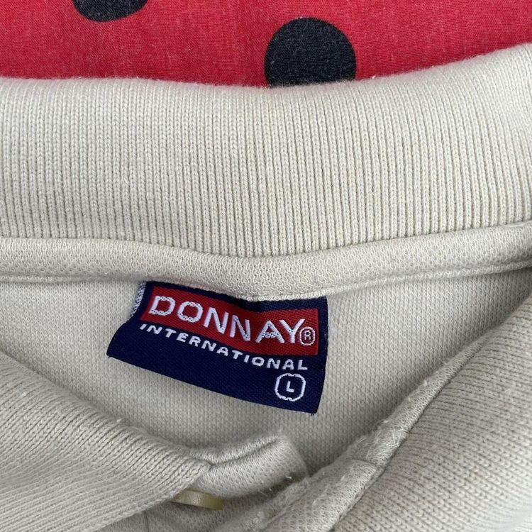 Donnay Beige Short Sleeved Polo Shirt Size Mens Oversized USA Large image 3