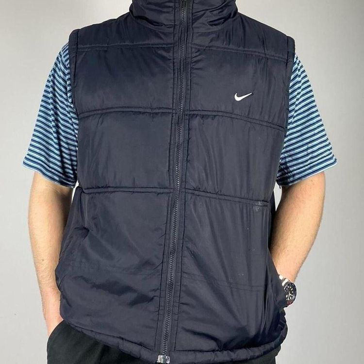 NIKE Black Sleeveless Full Zip Gilet Size Mens L 2
