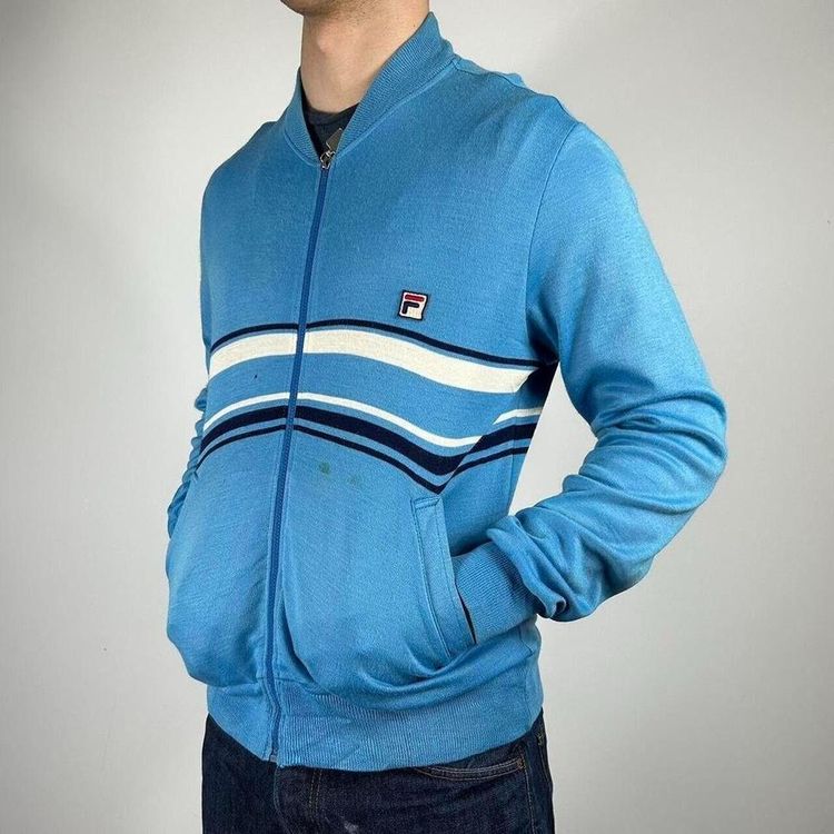 FILA Blue Full Zip Track Jacket Mens Size S