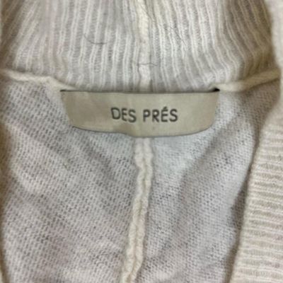 Des Prés Cashmere Blend Ivory Long Sleeved V-neck Jumper Size Womens 8 3