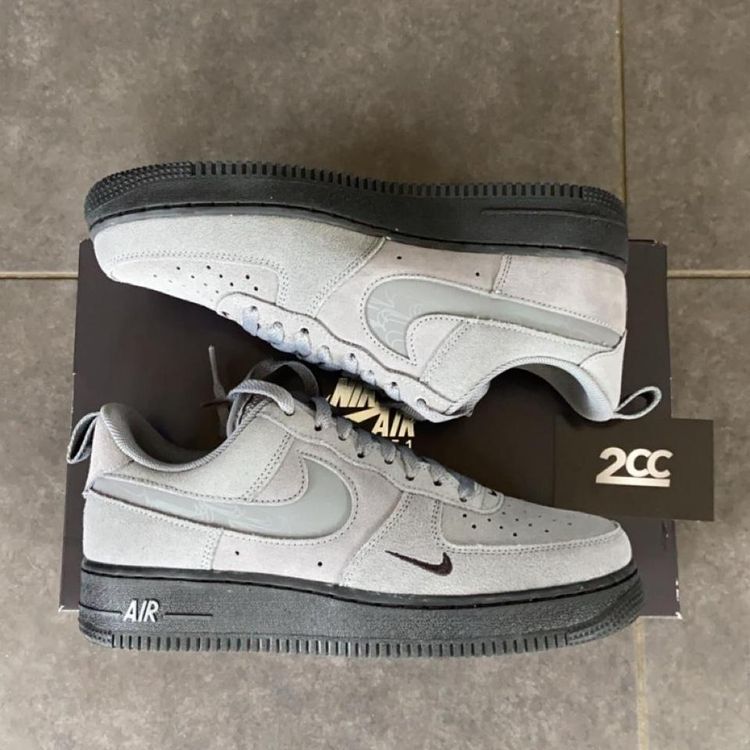 - Nike Air Force 1 Low Multi-Swoosh Grey and Black image 5
