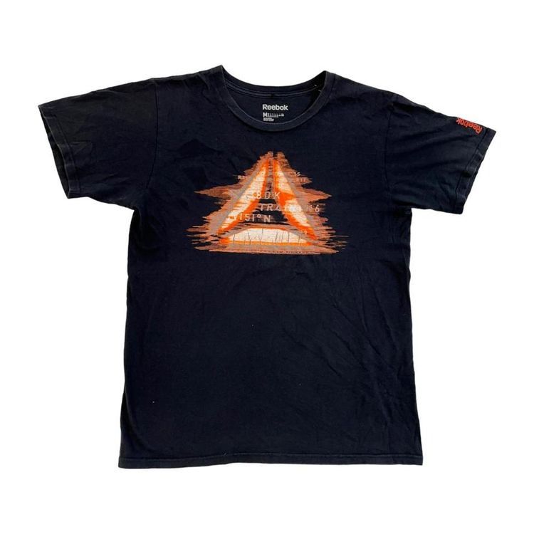 Reebok Black Short Sleeved Graphic T-Shirt For Mens S image 4