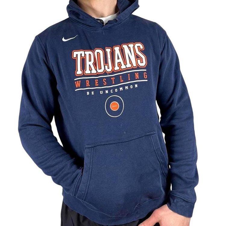 NIKE Blue Full Sleeved Wrestling Hoodie Size Mens M image 3