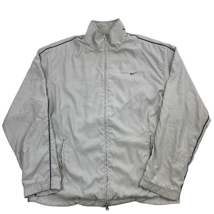 Nike White Long Sleeved Full Zip Track Jacket Size Mens L image 1