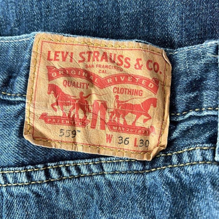 Levis 559 Blue Denim Jeans Size Mens W34 L30 image 3