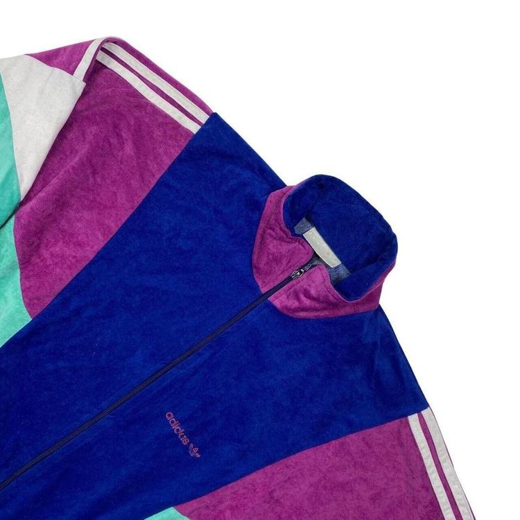 Adidas Blue Pink Long Sleeved Full Zip Jacket Size Mens M image 2