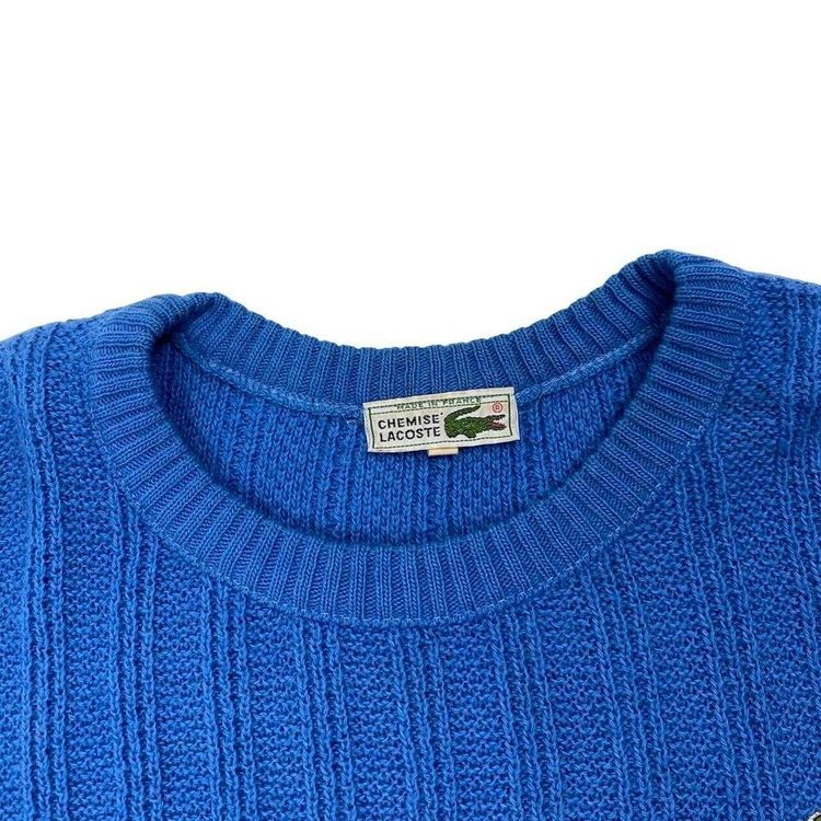 LACOSTE Blue Cream Full Sleeved Jumper Mens Size XL image 3