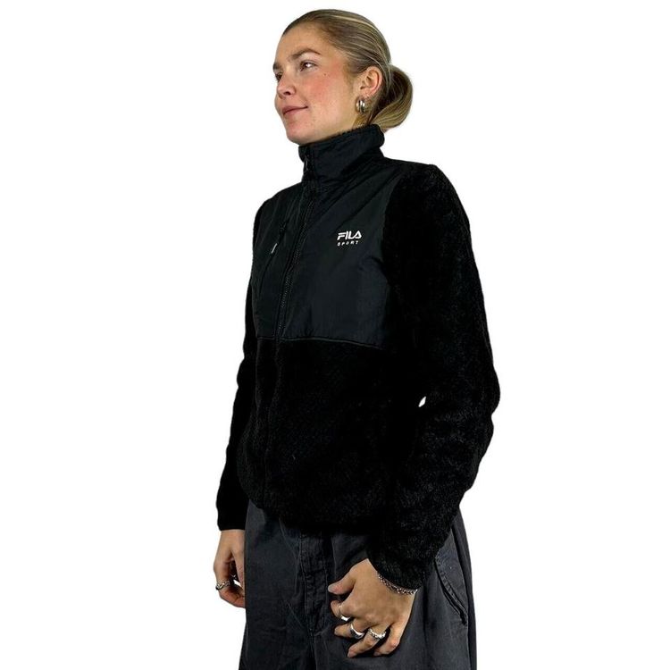 FILA Black Full Sleeve Pullover Sweatshirt Size Womens XS image 1