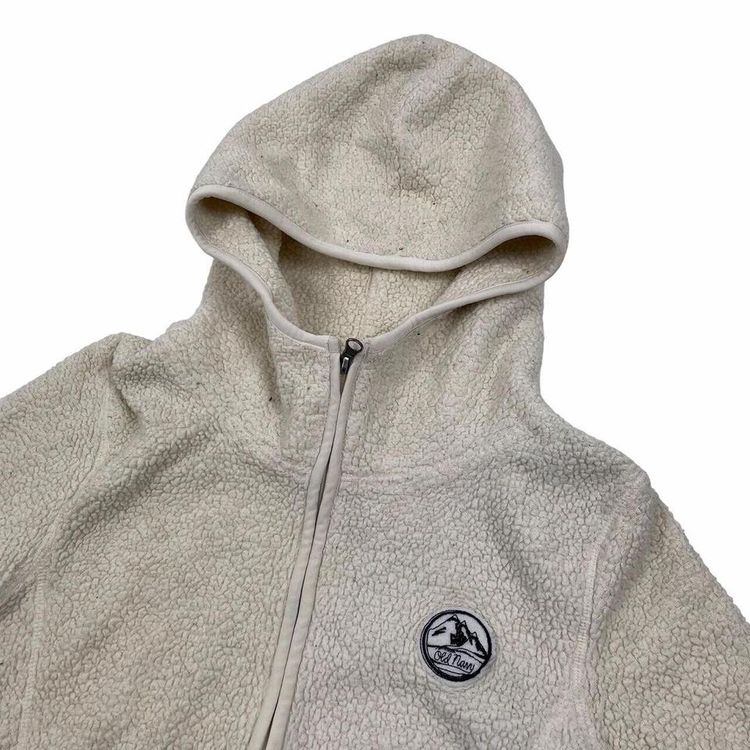 OLD NAVY White Full Full Sleeved Zip Hooded Fleece Womens M 2