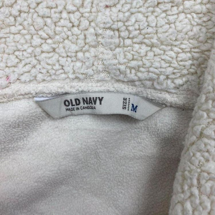 OLD NAVY White Full Full Sleeved Zip Hooded Fleece Womens M 3