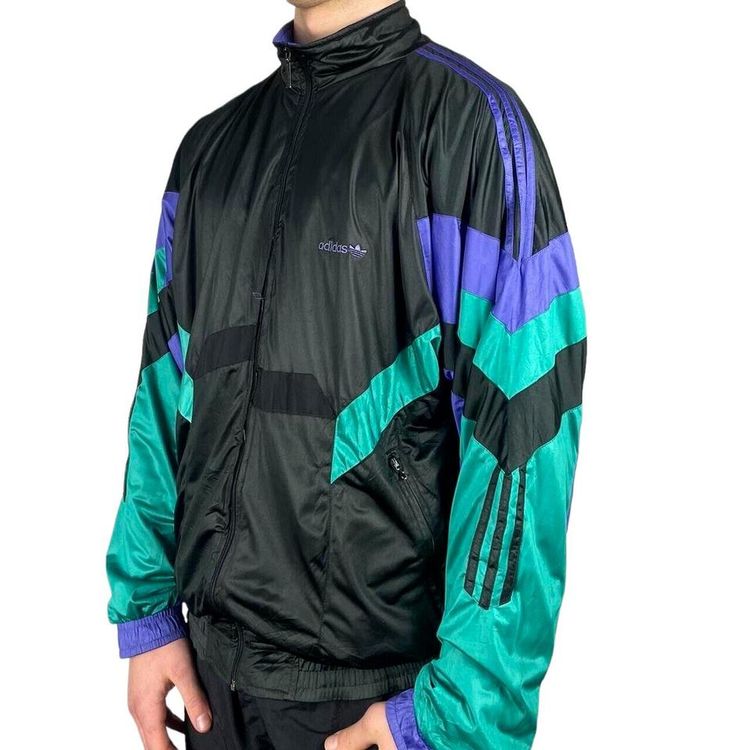 ADIDAS Black Full Sleeved Full Zip Track Jacket Mens L image 1