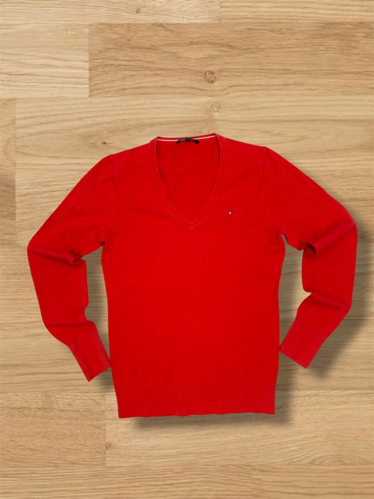 Tommy Hilfiger Tommy Hilfiger red V-neck sweater M product image