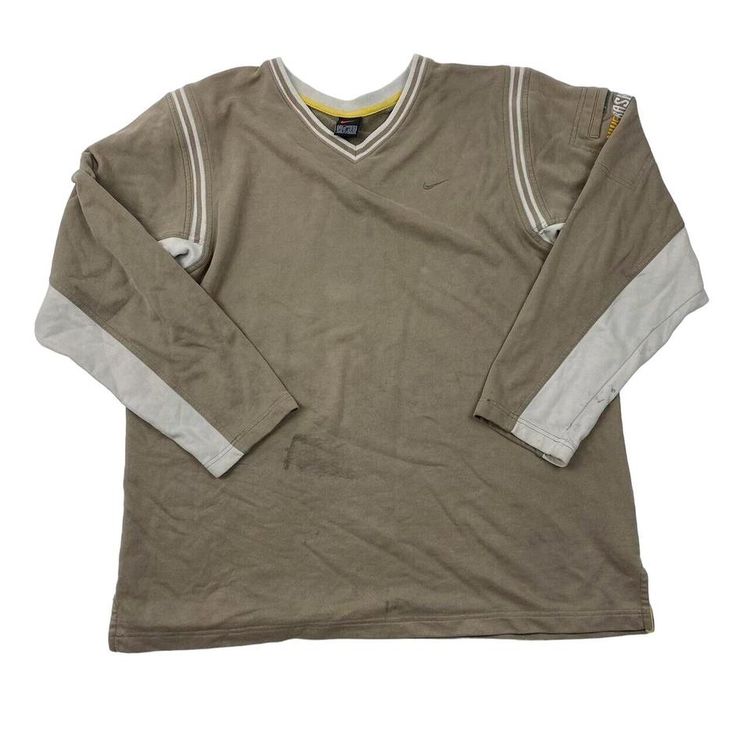 Nike Grey Long Sleeved Pullover Sweatshirt Size Mens L image 1