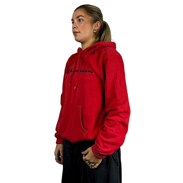 Champion Red Long Sleeved Pullover Hoodie Size Mens M image 1