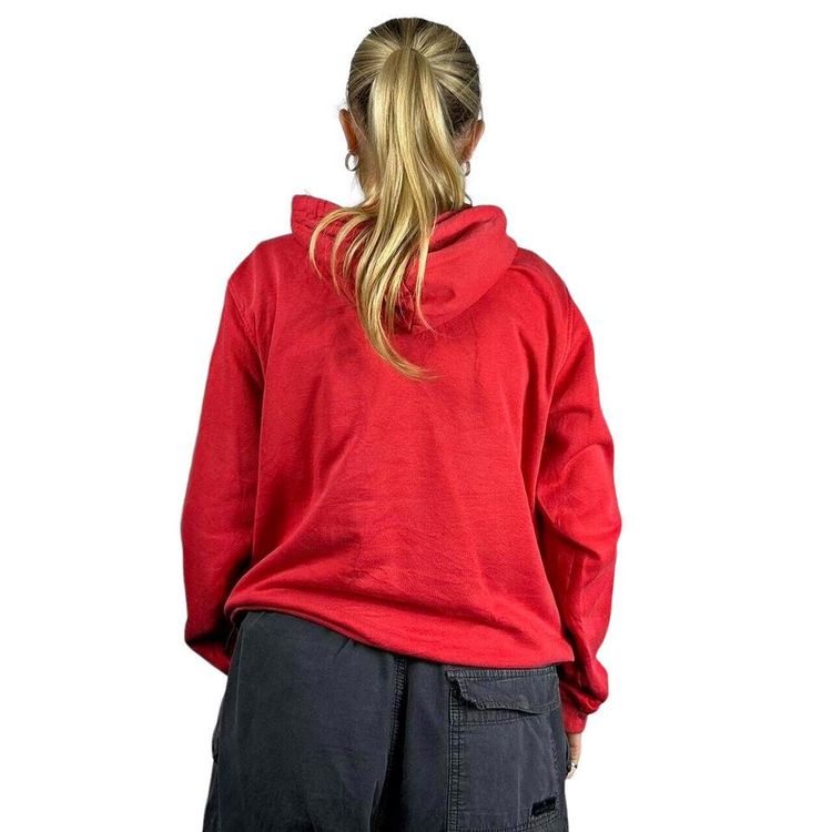 Champion Red Long Sleeved Pullover Hoodie Size Mens M image 3